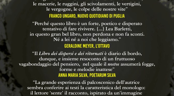“Libro dei dispersi e dei ritornati”, di Lea Barletti